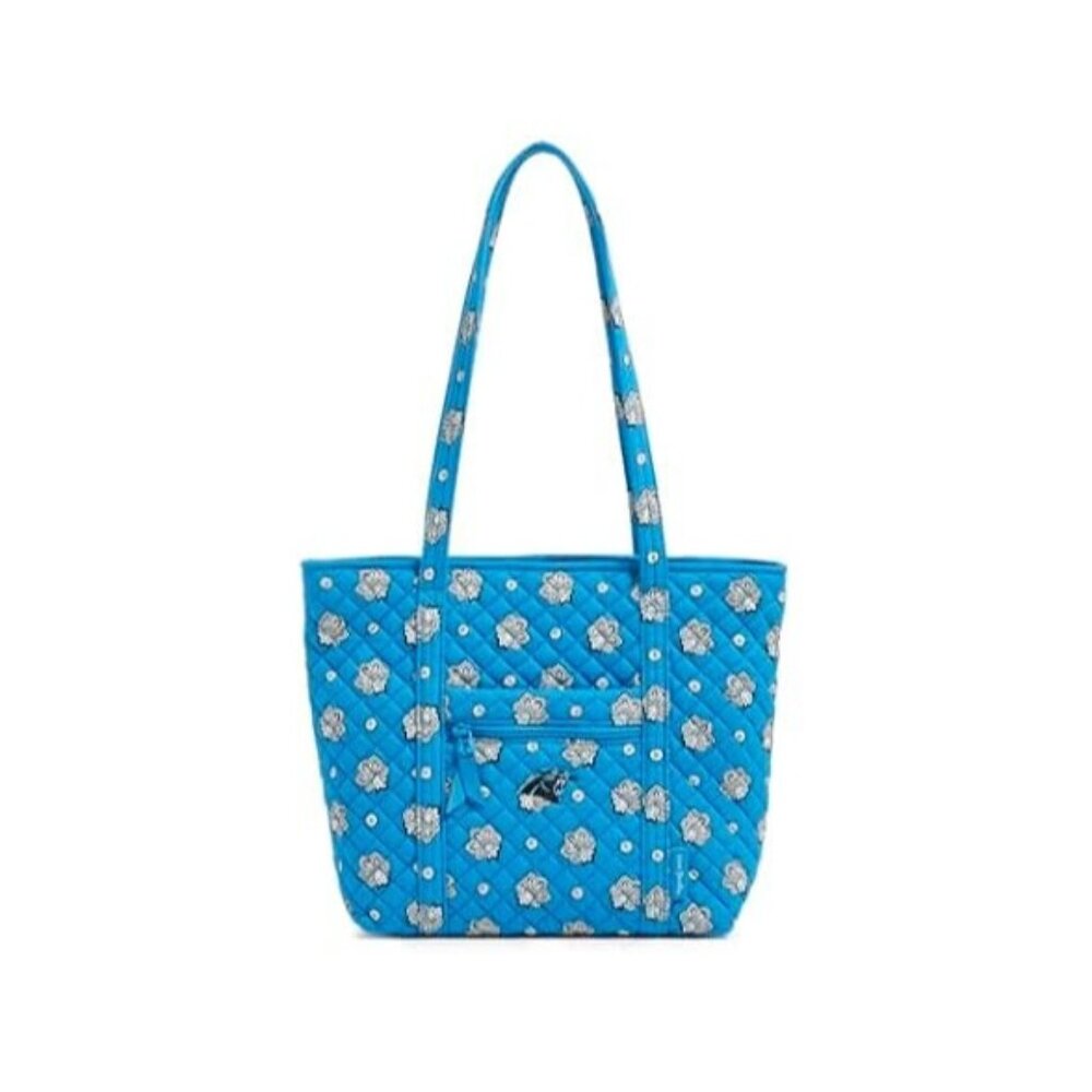 NFL Small Vera Tote Bag Carolina Panthers Blue Silver Bandana NEW